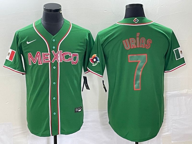 Men 2023 World Cub Mexico #7 Urias Green green Nike MLB Jersey1->more jerseys->MLB Jersey